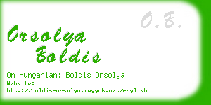 orsolya boldis business card